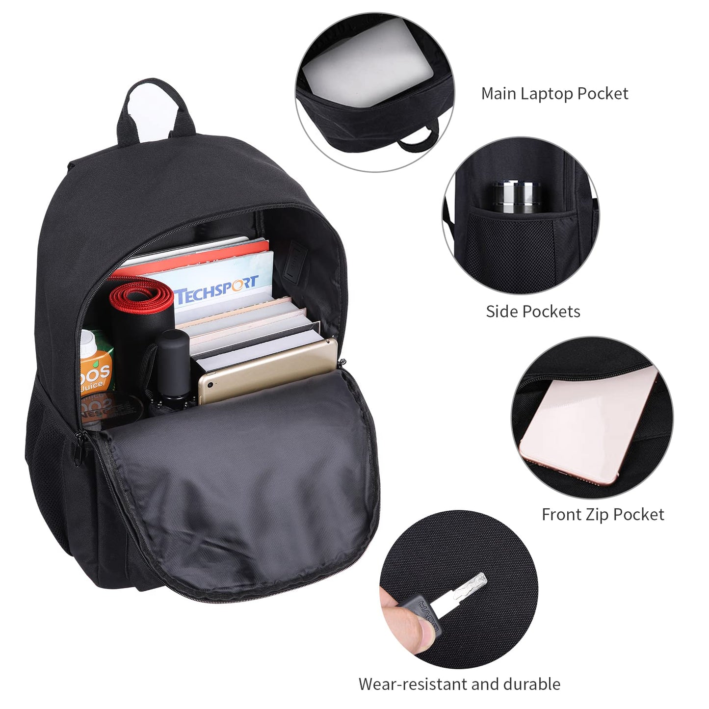SAMIT Luminous School Bag Anime Backpack Boys Rucksack Cool Bookbag Laptop Backpack Lightweight Casual Daypacks with USB Charging Port and Pencil Case for Unisex Kids
