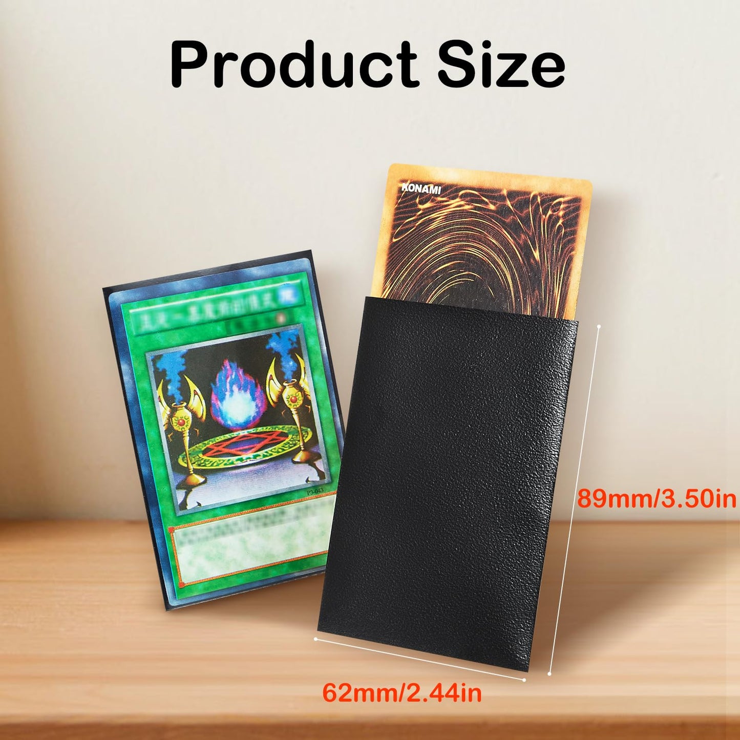 500 Counts Card Sleeves for Trading Cards, FOTEEMO Yugi-oh Card Sleeve Japanese Small Card Sleeves Yugi oh Soft Card Sleeves Protect Your Japanese Sized Trading Cards Never Tear (62 * 89mm)