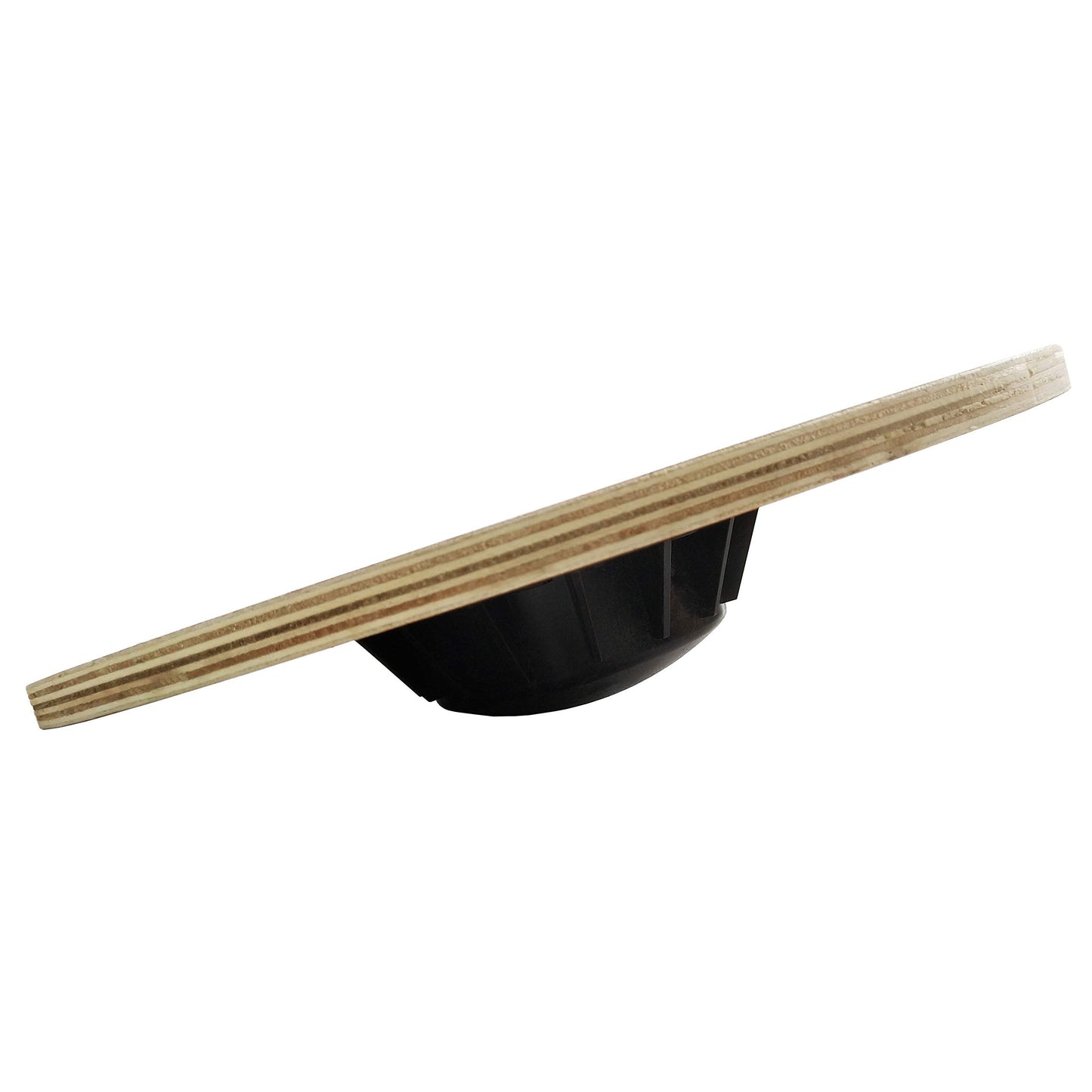 Fitvids Non-Slip Wooden Wobble Balance Board Core Trainer 15.55-inch Diameter with 360 Rotation for Stability Training, Black