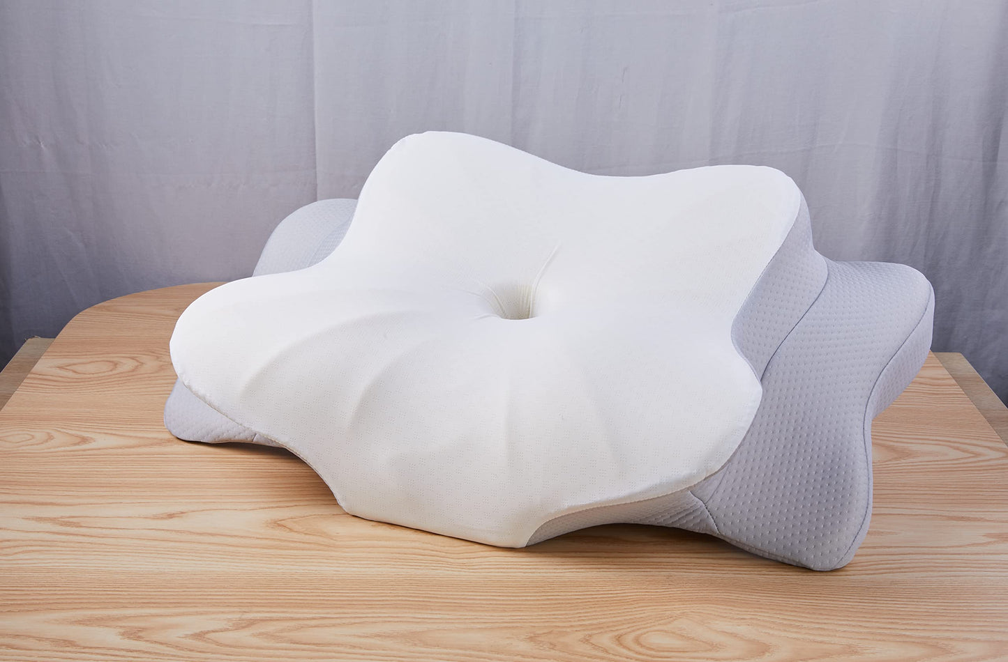DONAMA Cervical Pillow for Neck and Shoulder,Contour Memory Foam Pillow,Ergonomic Neck Support Pillow for Side Back Stomach Sleepers with Pillowcase