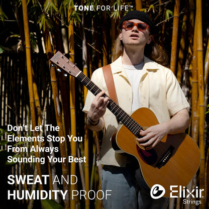 Elixir Strings, Acoustic Guitar Strings, 80/20 Bronze with NANOWEB Coating, Longest-Lasting Bright and Focused Tone with Comfortable Feel, 6 String Set, Light 12-53