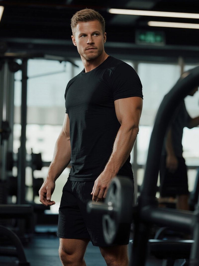 Quazia 3 Pack Men's Dry Fit Shirts, Moisture Wicking Tees, Mesh Breathable Athletic Workout Fitness Short Sleeve High Performance Stretchable Casual Gym Cooling Shirts for Men, XL