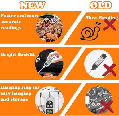 grilljoy 24PCS BBQ Grill Tools Set with Meat Thermometer and Injector - Extra Thick Stainless Steel Fork, Spatula& Tongs - Complete BBQ Accessories in Aluminum Case - Perfect Grill Gifts for Men Grey