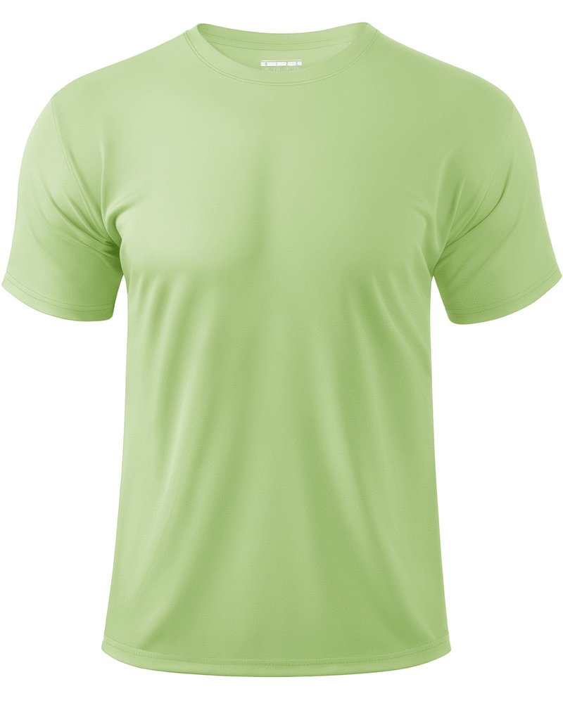 Boladeci Mens Swim Shirt Short Sleeve Rash Guard SPF 50 Shirts Breathable Water UV Protection Summer Work Athletic Hiking Workout Large Light Green Tshirt Top