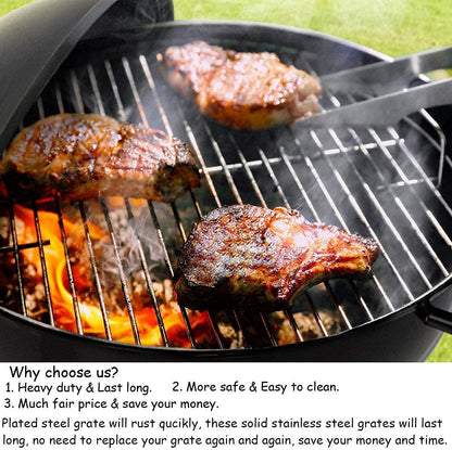 Denmay 7432 44.5cm DIA Cooking Grate for Weber Charcoal Grills, One-Touch, Bar-B-Kettle, Smokey Mountain Smoker, Jumbo Joe, Kettle, Char-Broil, 1 Pack