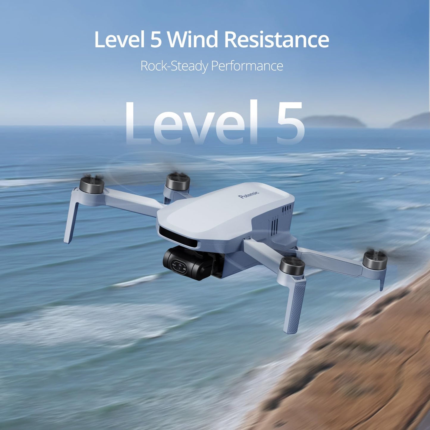 Potensic ATOM GPS Drone with 4K Camera, 3-Axis Gimbal Stabilization, Under 249g, 3 Batteries 96 Mins Flight Time, 6KM Transmission, Visual Tracking/QuickShots/RTH, Camera Drone for Adult Beginner