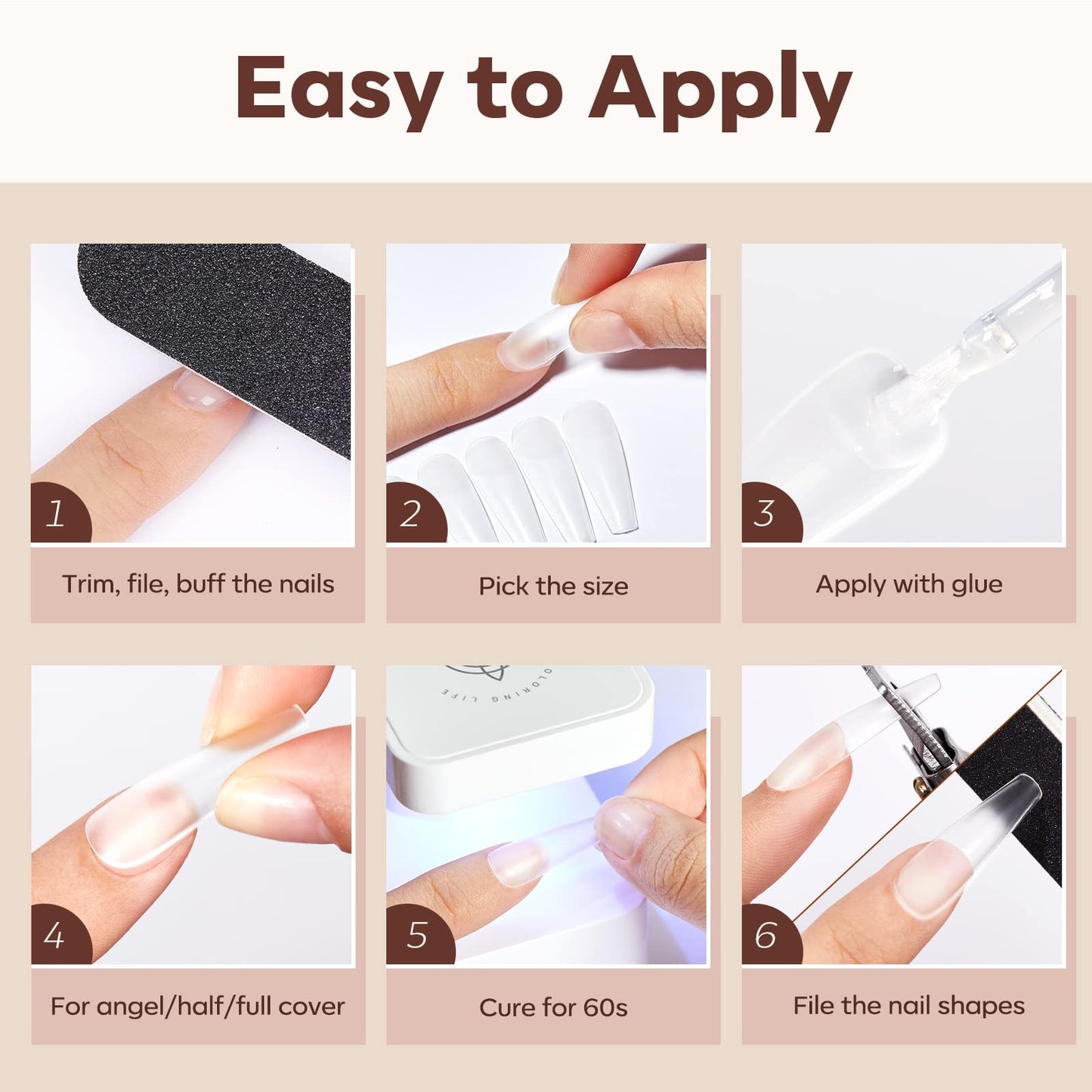 modelones 9 in One Gel Nail Glue Brush On Nail Glue 15 ml for Tips, Rhinestones, Base Coat, Blooming Art Gel Kit for Press on Nails Acrylic Tips U V Lamp Needed 2Pcs