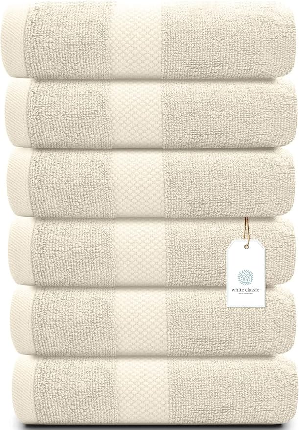 White Classic Luxury Ivory Hand Towels