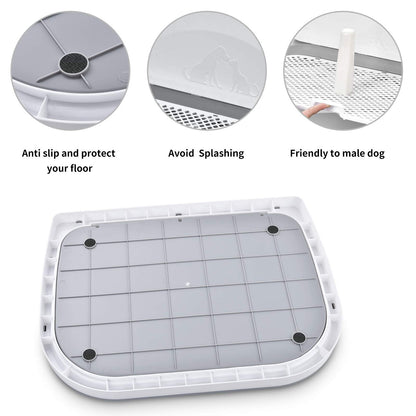 GANCHUN Dog Potty Tray, Pet Indoor Dog Training Toilet 23 x 20 Dog Potty Training Pee Pad Holder for Small and Medium Dogs