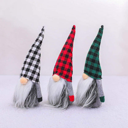 FFPTBNYX Gnomes Christmas Decorations 3PC Handmade Santa Scandinavian Tomte Plush Gnom, Home Tabletop Ornaments Christmas Gnome Decor for Adults.