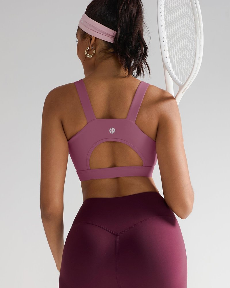 RUNNING GIRL High Impact Sports Bras for Women,Racerback Red Bra Workout Crop Tank Tops Longline Sports Bra Push up(WX2667 Pink,XXL)