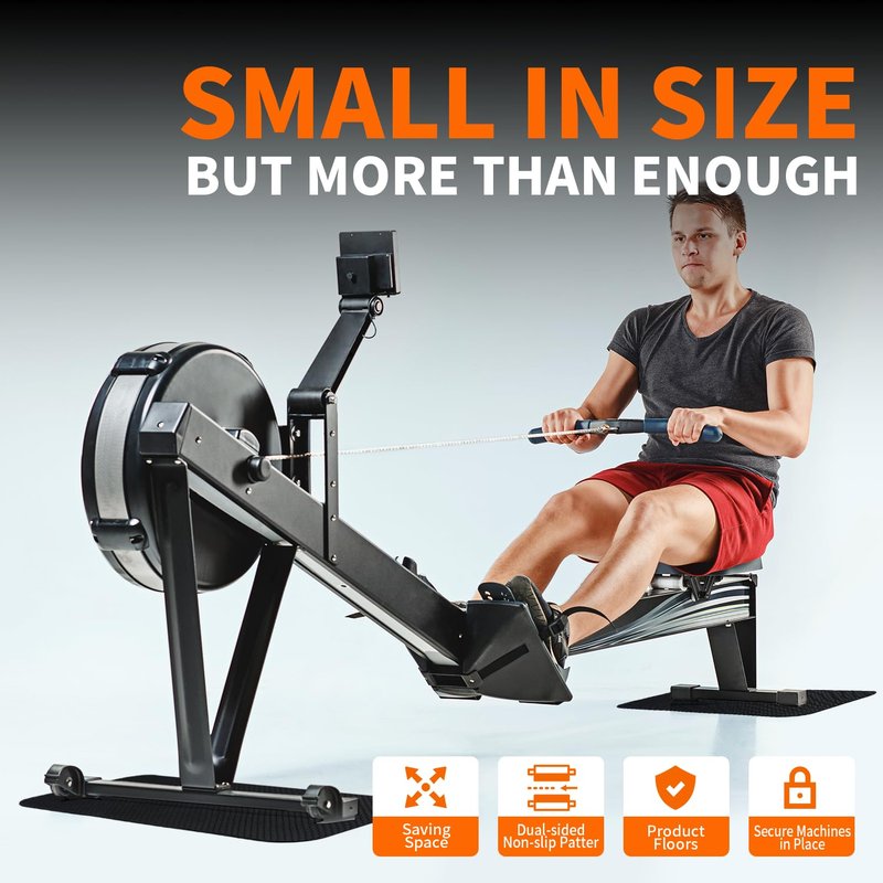 Stepwaver 2 Pack Double Non-Slip Workout Mat for Ellipse Leg Exerciser, 23.6" × 11.8" 0.2" Thick Ellipse Machine Mat, Exercise Mats for Under Desk Ellipticals