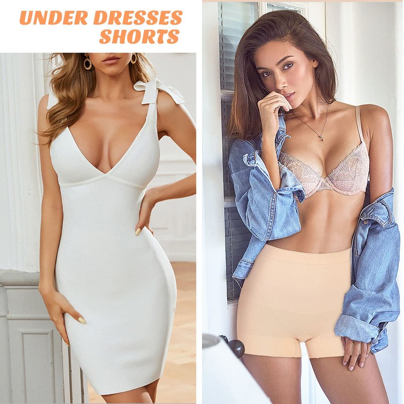 Womens Seamless Shaping Boyshorts Panties Tummy Control Underwear Slimming Shapewear Slip Shorts(#A2 Beige(light Tummy Control),Small)
