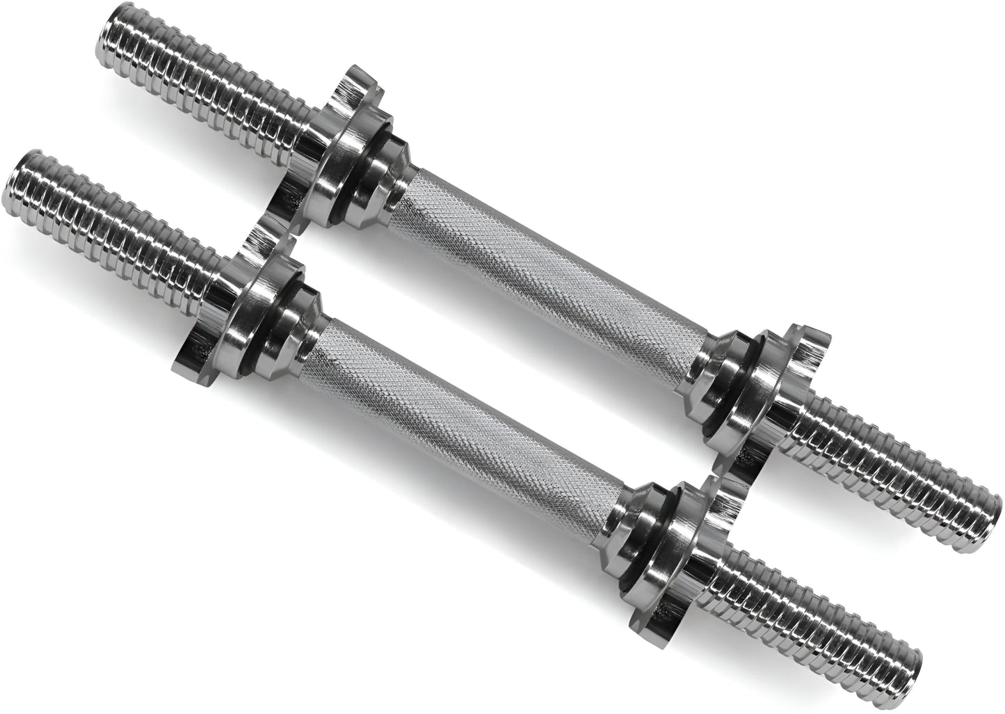 Yes4All Dumbbell Handles with Collars Standard for 1-inch Plates Weight Set (Chrome, Set of 2)