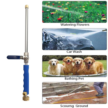 High Pressure Power Washer wand, Hydro Jet Water Hose Nozzle,Watering Sprayer Cleaning Tool, Wand Lance for Gutter Patio Car Pet Window Glass Blue