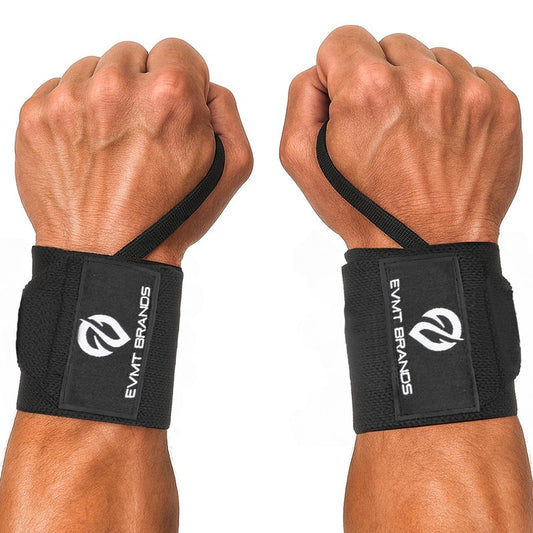 EVMT Premium Wrist Wraps for Weightlifting | Durable Lifting Straps for Enhanced Wrist Support | Perfect for Strength Training, Gym Workouts & General Athletics