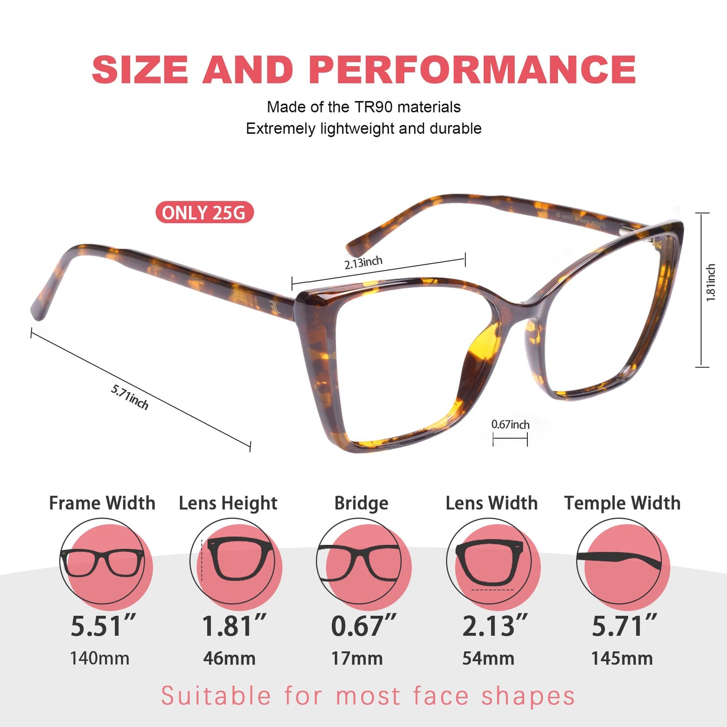 JFXQDR 2 Pack Women's Blue Light Blocking Glasses, Trendy Cat Eye Computer Gaming Glasses Anti Eyestrain & UV Glare RF6204 (Black + Coco Tortoise Cateye Frame)