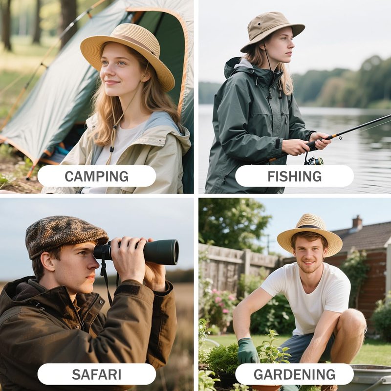 ZEXIAN Men&Women Wide Brim Fishing Ponytail Sun Hat with Removable Face and Neck Flap UPF 50+ UV Protection Safari Cap (US, Alpha, One Size, Dark Grey+Dark Grey)
