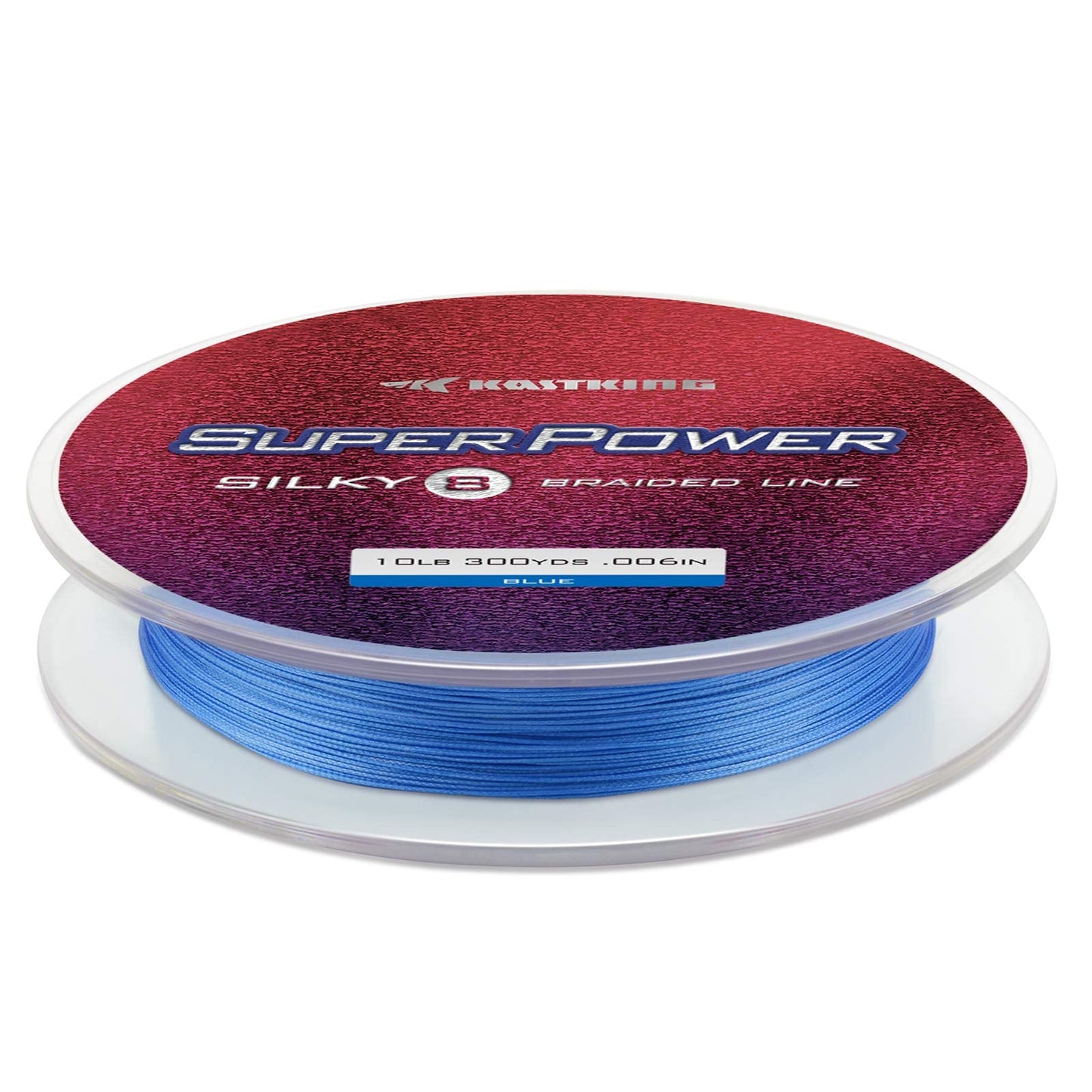 KastKing Superpower Silky8 Braided Fishing Line, Blue, 8 Strand, 15LB, 300Yds