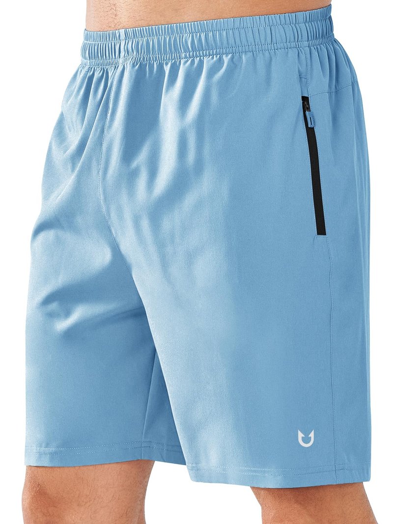 NORTHYARD Men's Athletic Running Shorts Quick Dry Workout Shorts Lightweight Sports Gym Basketball 7"/ 9"/ 5" Tennis Hiking Exercise SkyBlue-7 inches L