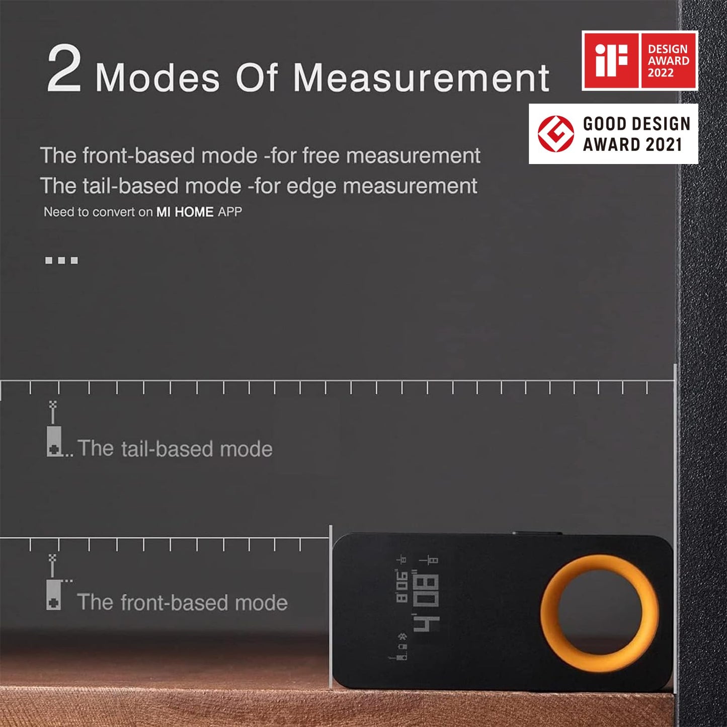 HOTO Laser Measuring Tool, Gifts for Men, Pocket-Size 98Ft Laser Tape Measure ±2mm Accuracy, USB-C Rechargeable, OLED Display, Ft/M/in Unit, Real-Time Data Sync, EDC Gadget Birthday Gifts for Men Dad