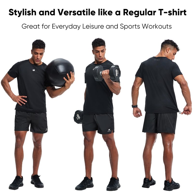 HOTSUIT Sauna Suit for Men Weight Loss Heat Trapping Sweat Shirts & Fat burning Shorts for Weight Loss Workout Gym Exercise Boxing Black 3XL