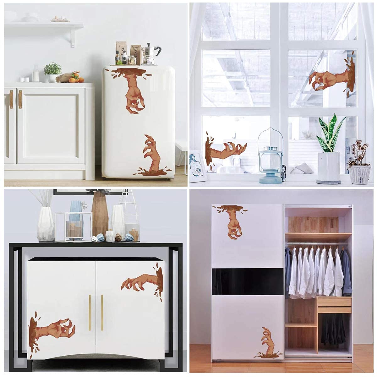 Halloween Shower Curtain Set for Bathroom- Scary Killer Freddy Jason Michael, Horror Movie Themed Holiday Polyester Fabric Decoration with Hooks and Toilet Sticker, Halloween Decor 72x72