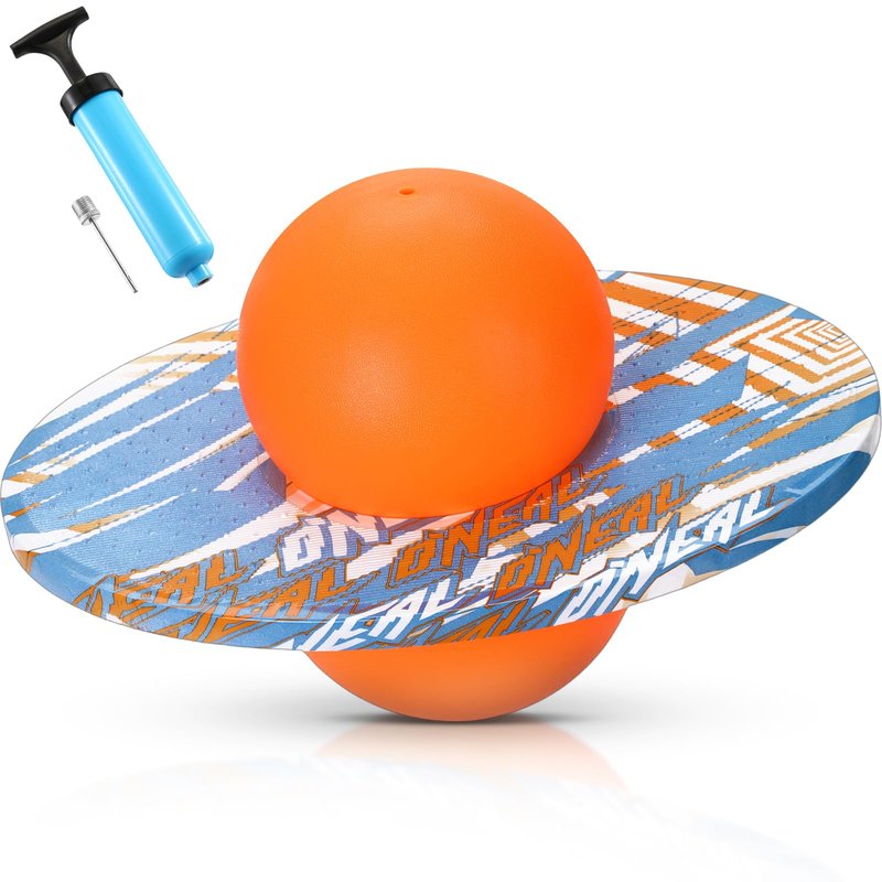 WinnerWhy Pogo Trick Ball for Kids, Up to 160lbs, Pogo Stick Jumper for Boys Girls Balance Bounce Board Ball with Pump Safe Fun Indoor Outdoor Gift Toy for Christmas(Orange, Blue,Fashion Style)
