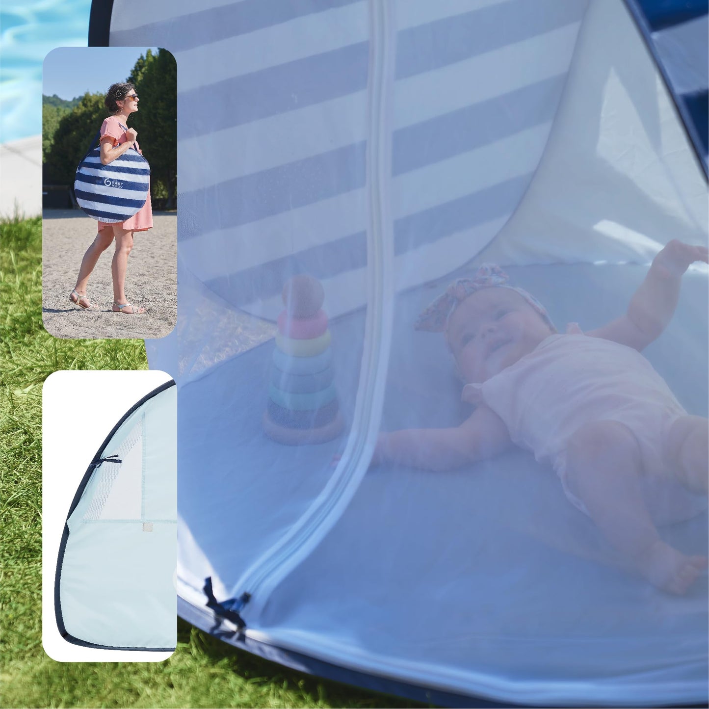 Babymoov Baby Tent with Anti UV Sun Protection UPF 50+ | Pop Up Play Tent and Sun Shade (Summer 2024 Edition)