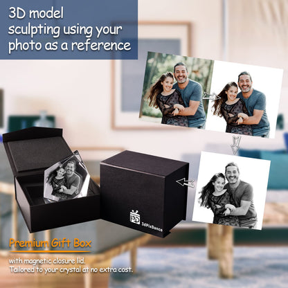 PD 3DPIXDANCE 3D Crystal Photo, Christmas Personalized Gift,Customized Gifts for Wife, Women, Him, Her, Dad and Mom. Custom Picture Gifts for Christmas, Father's Day, Birthday, Wedding, Anniversary, Memorial, Picture Gift for Pet Lovers.