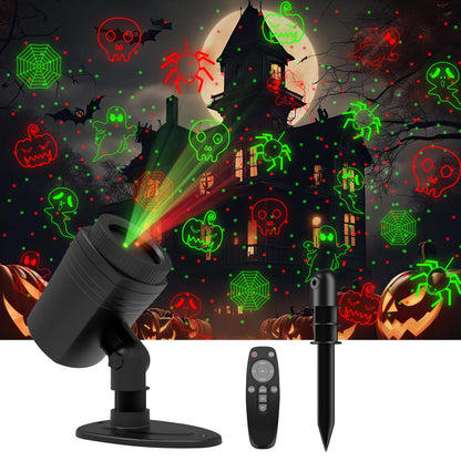 Halloween Projector Lights Outdoor, Remote Control, Waterproof Halloween Decor Energy Saving High Brightness, Timer, 3 Light Modes for Yard, Window Wall, Parties, Community Events, Store Decorations