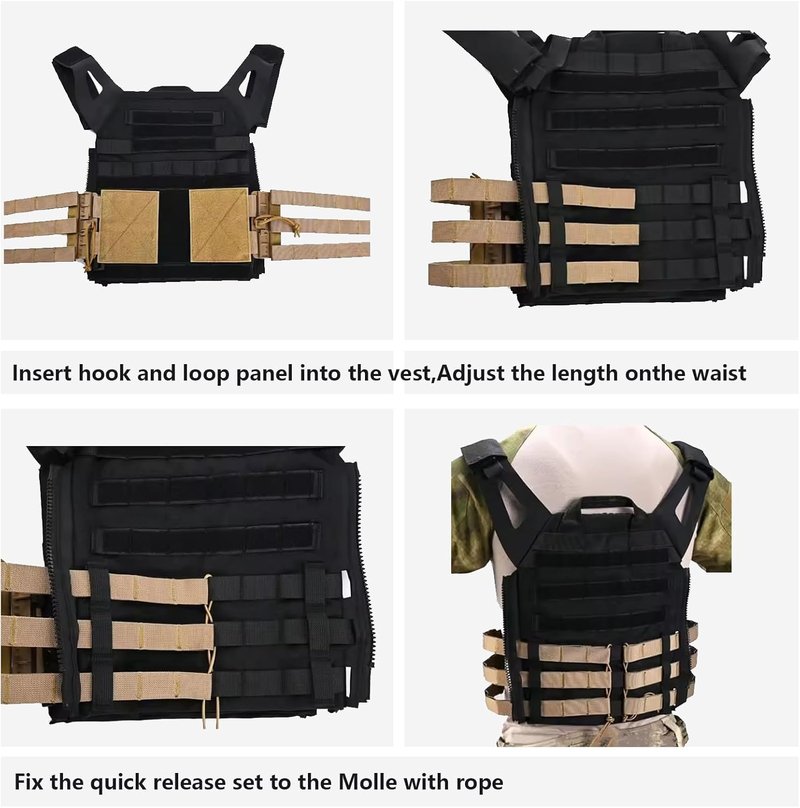 Tactical Skeletal Quick Release Cummerbund - Molle Vest Plate Carrier Strap | Adjustable Fit & Durable Design