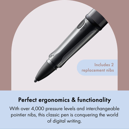 Lamy AL-star EMR black (POM tip) - Stylus Pen for many Android devices - Touchscreen pen with ergonomic grip - precise writing & drawing on digital media - with function button