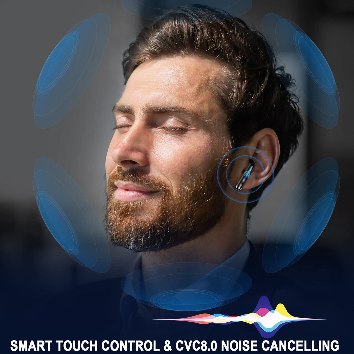 Wireless Earbuds, Bluetooth 5.4 Headphones in Ear with 4 ENC Noise Cancelling Mic, Bluetooth Earbuds 40H Playtime, Ear Buds HiFi Stereo Deep Bass Wireless Earphones, IP7 Waterproof, USB-C Fast Charge