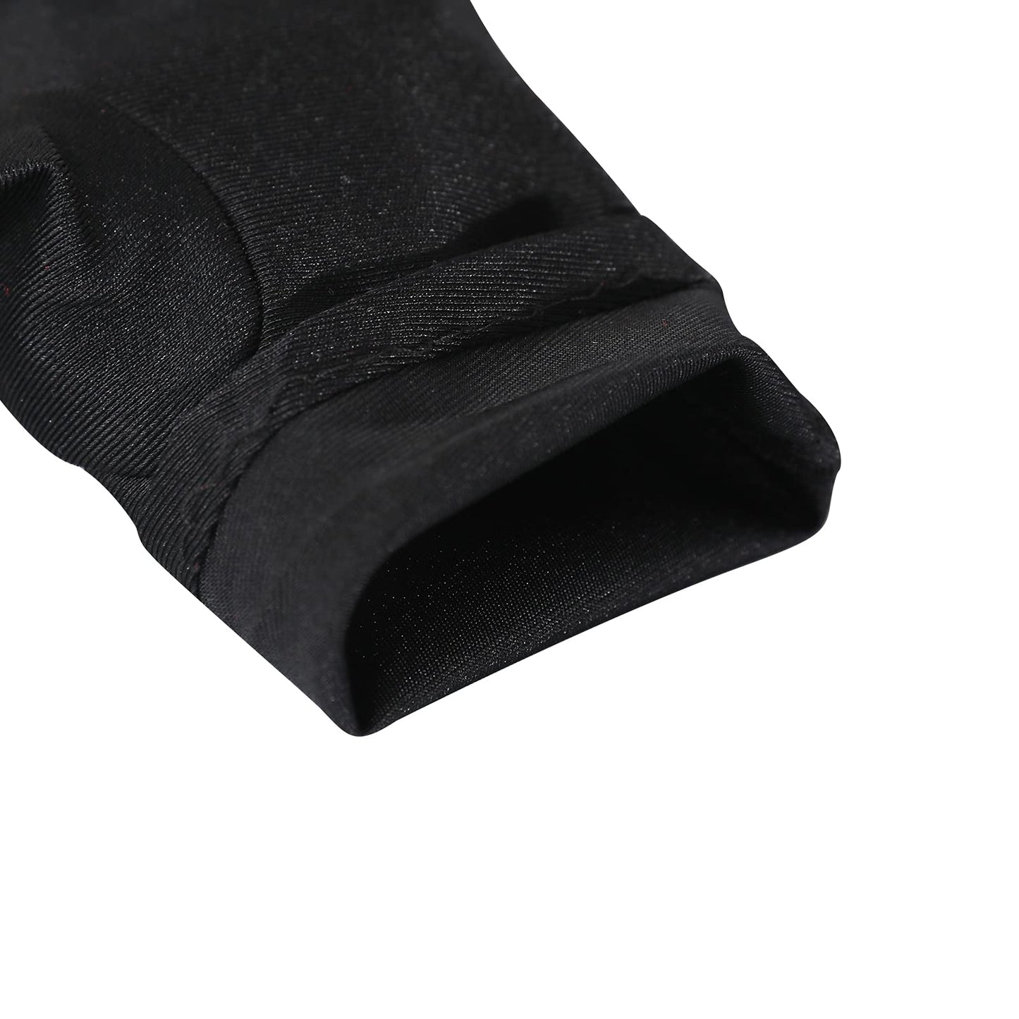 Women Formal Bridal Short Satin Banquet Party Wedding Black Opera Gloves Wrist Length for Wedding Evening Party (Black)