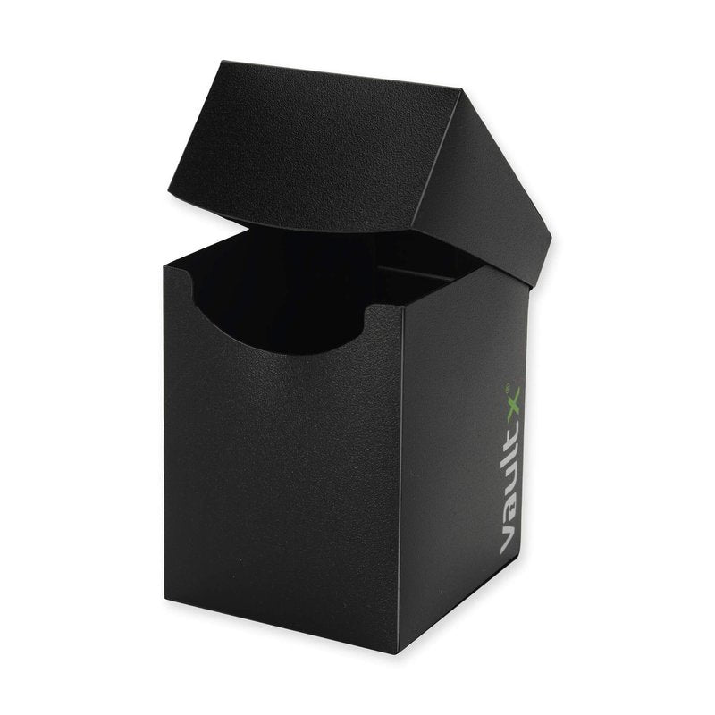 Vault X Large Standard Deck Box with 150 Black Sleeves, fits 100+ Sleeved Trading Cards (Black)