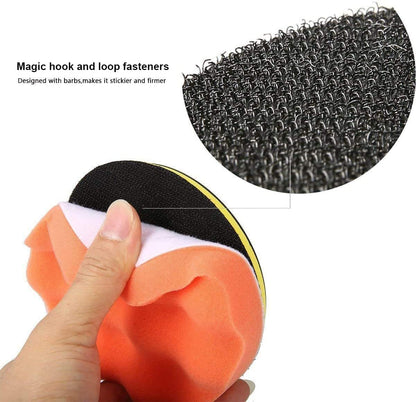 BangShou 25 Pack 3" Polishing Pads, Sponge Buff Pads Set Kit with M10 Drill Adapter, Compound Auto Car Polisher