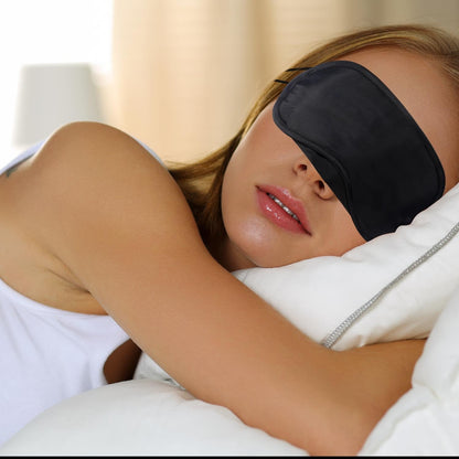 Hicarer 15 Pack Eye Mask Sleeping Blindfold Soft Eye Shade Cover with Nose Pad and Adjustable strap for Travel Sleep, Black