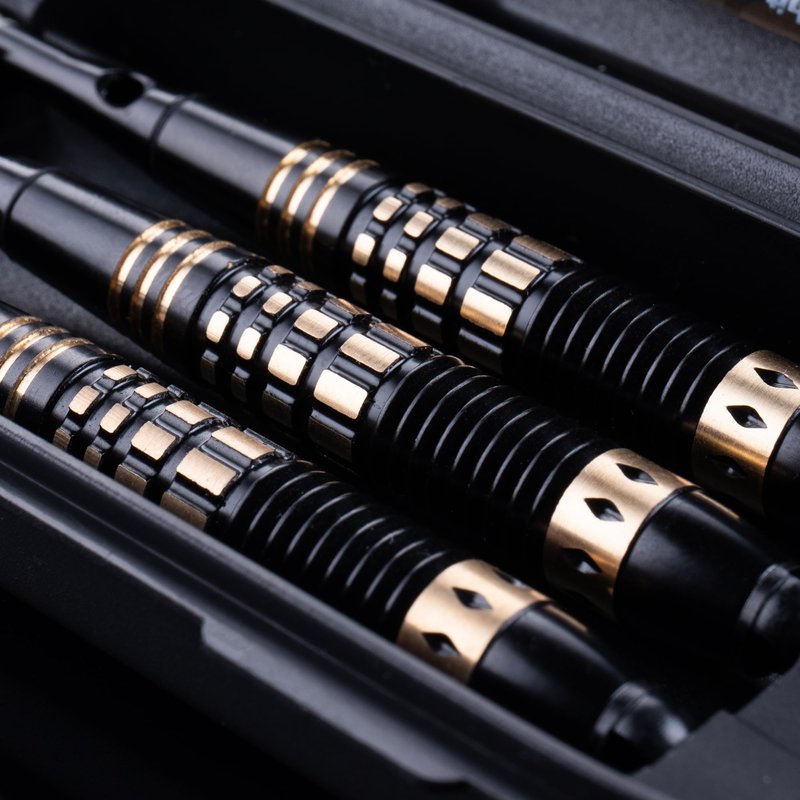 MageRabbit Steel Tip Darts Set 3 Pack, Copper Barrel Metal Tip Darts with Aluminum Shafts, 6 Extra Flights, Dart Tools and Carrying Case for Dartboard