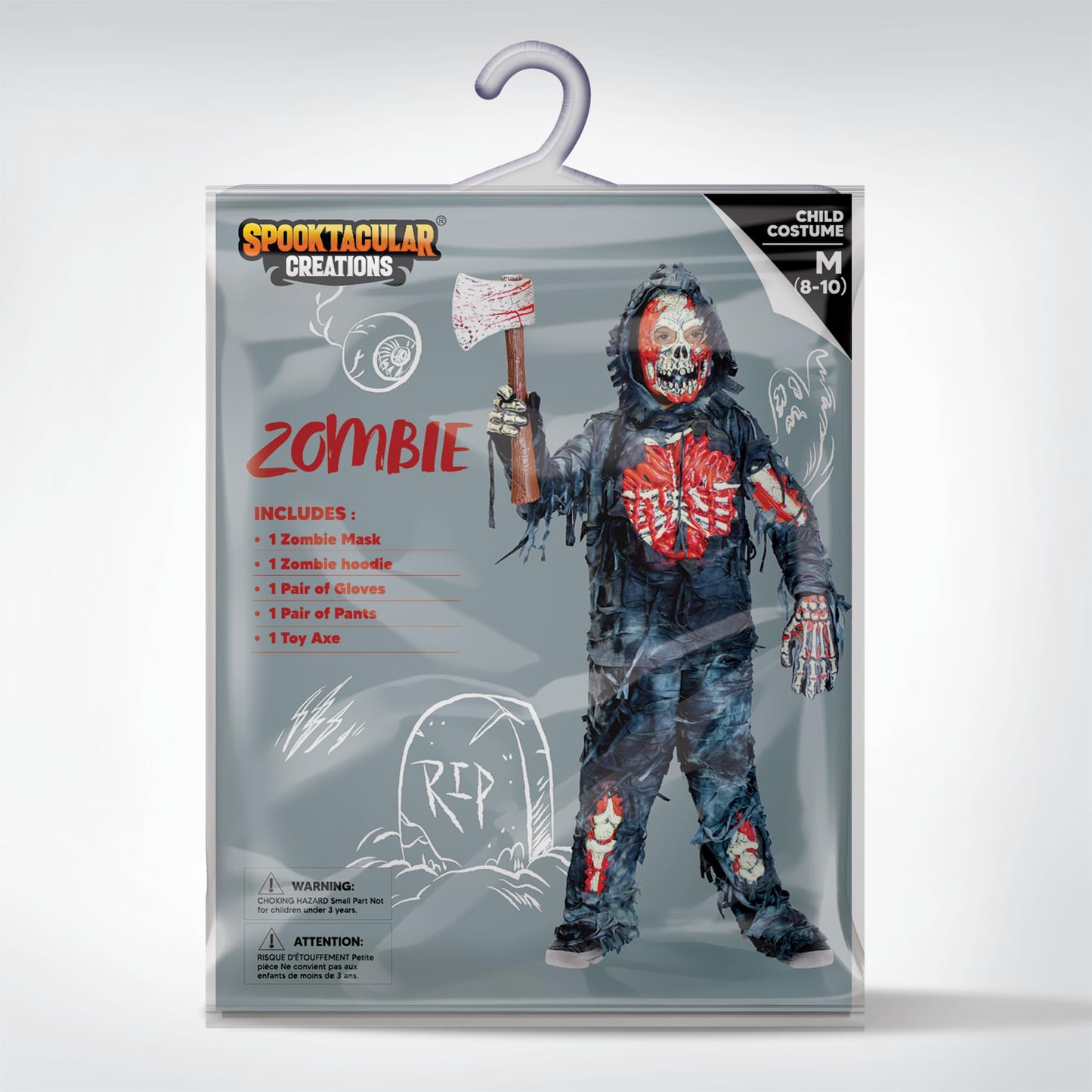 Spooktacular Creations Zombie Costume for Kids, Scary Halloween Costume for Boys, Halloween