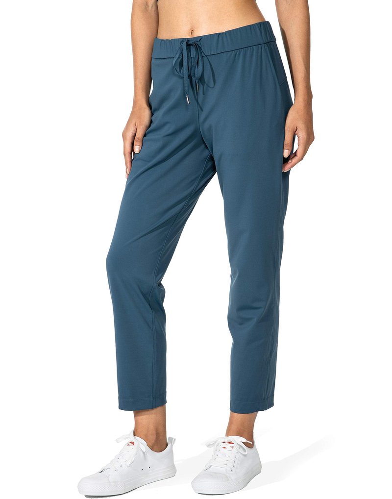 G Gradual Women's Pants with Deep Pockets 7/8 Stretch Sweatpants for Women Athletic, Golf, Lounge, Work (Indigo Blue, 3X-Large)