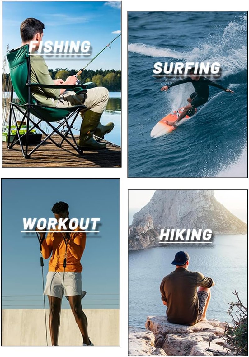 Men's Long Sleeve Athletic Shirts - UPF 50+ UV Sun Protection | Ideal for Hiking, Running & Workouts