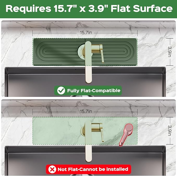 16 Inch Stone Faucet Mat for Kitchen Sink Splash Guard