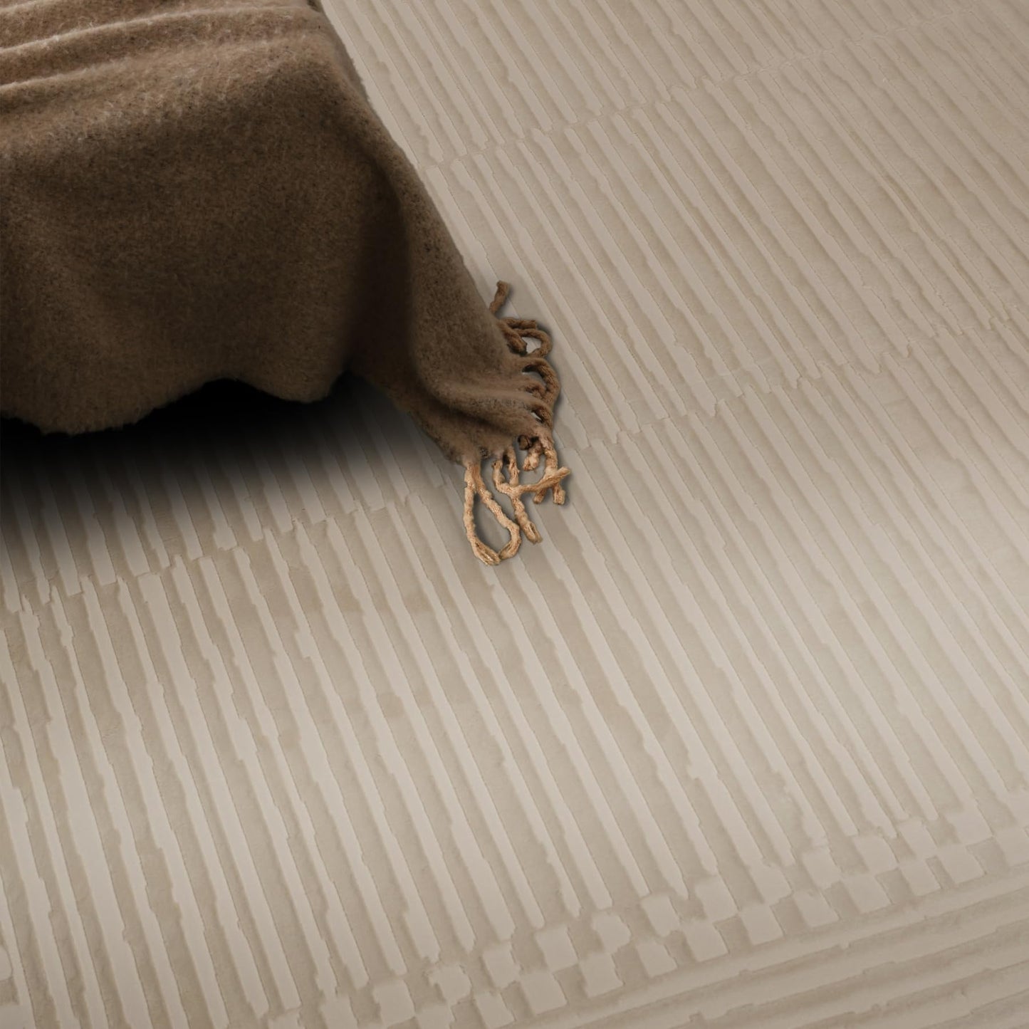 Revival Rugs Soloba 7'x9' Area Rugs for Living Room Bedroom Dining Room - Washable, 100% Recycled, Oeko-TEX Certified, Modern, Medium Pile, Beige, Cream