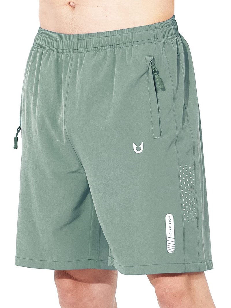 NORTHYARD Men's Athletic Running Shorts Gym Workout 7"/9"/5" Quick Dry Lightweight Sports Basketball Tennis 3 Zipper Pockets LODENFROST S