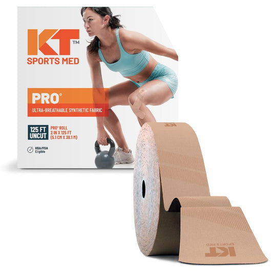 KT Tape, Sports Med, PRO 125 ft, Uncut, Stealth Beige