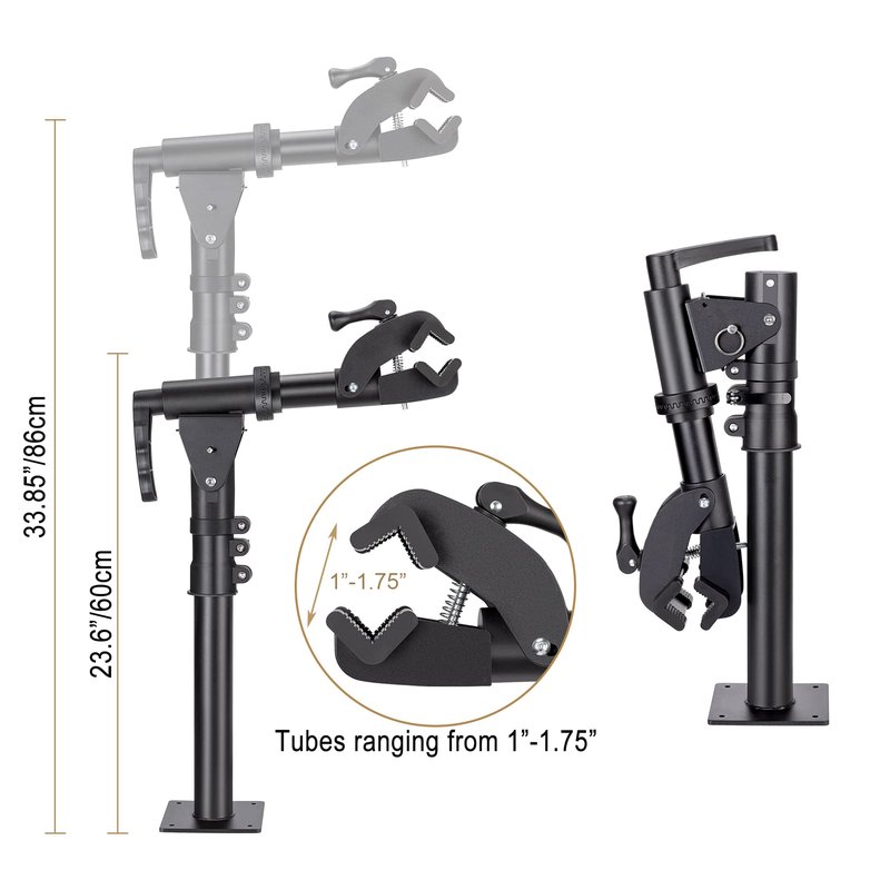 CHEPARK Bike Repair Stand (Max 88lbs) - Bench Mount Bike Workstand - E Bike Repair Stand Shop Home Mechanics for Mountain Bike and Road Bike (Black-Bench)