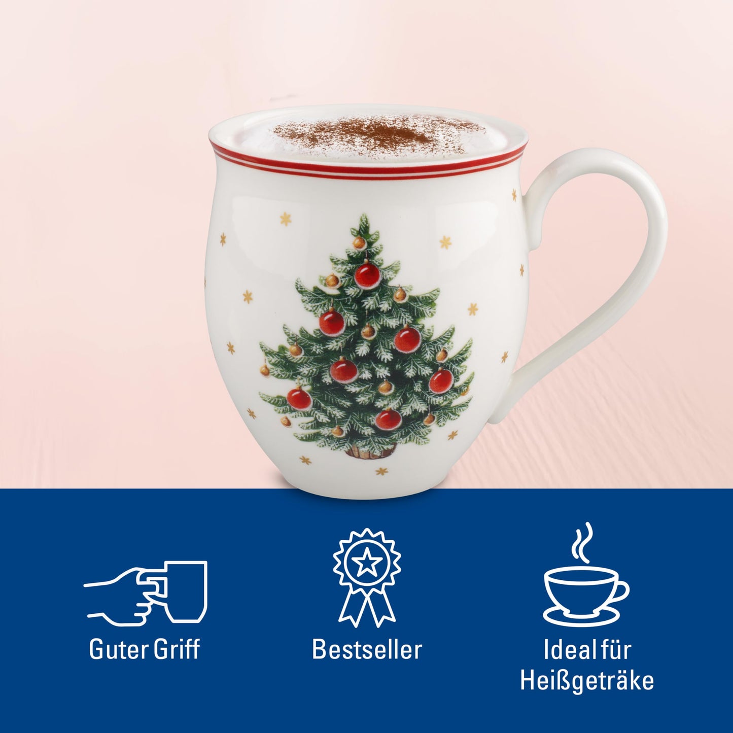 Villeroy & Boch Delight 2-Piece Mug Set, X Mas Tree