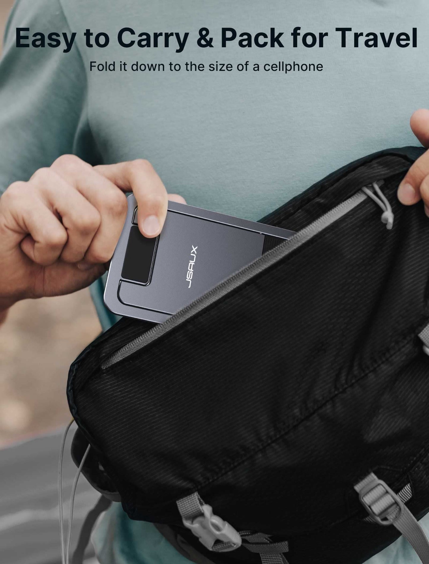 JSAUX Universal Tablet Stand, Portable Foldable Tablet Holder for Desk Compatible with iPad mini/Air, Samsung Galaxy Tab, Kindle Fire, Steam Deck, Switch 2, ROG Ally, iPhone and Other Tablets-Gray