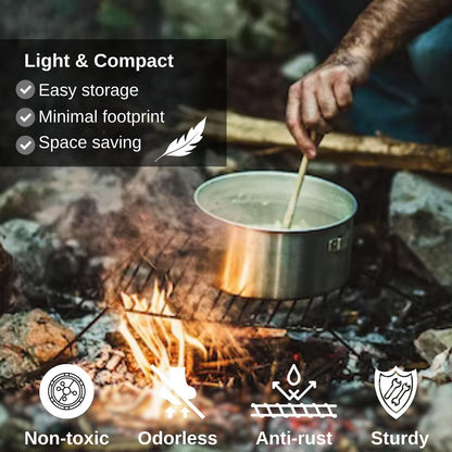 BeGrit Backpacking Camping Cookware Mini Picnic Camping Cooking Mess Kit with Pot and Pan Set for Hiking 8pcs Set